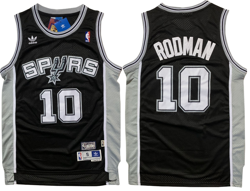 Men San Antonio Spurs 10 Rodman Black Nike NBA Jerseys